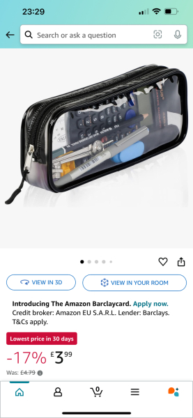 Mini makeup bag to go in handbag