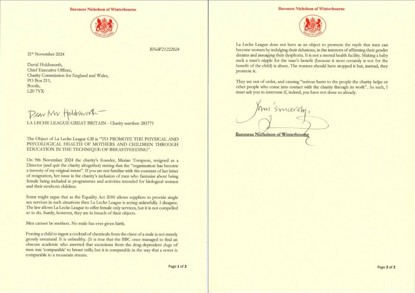 La leche league trustee resigns because of trans inclusive policy