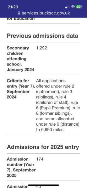 Late applications/appeal/11+ bucks