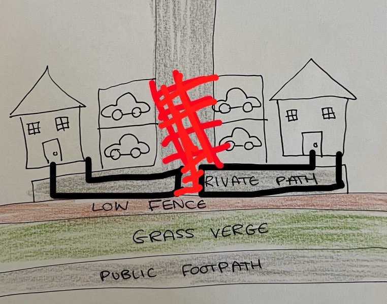 Neighbour climbs over the fence next to my house to get home.