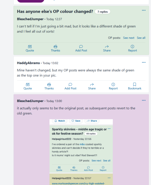 Has anyone else’s OP colour changed?