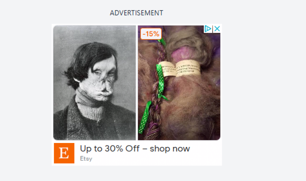 AIBU to ask what on earth this ad is about? *Trigger Warning* Sinister Image