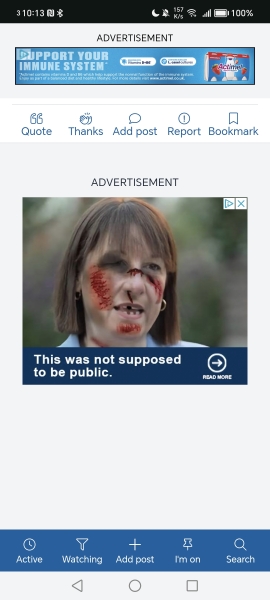What are these horrible adverts with bloodied faces?