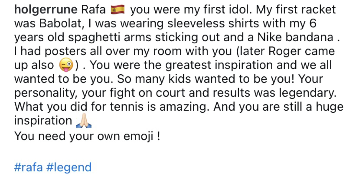 TENNIS: Gracias Rafa