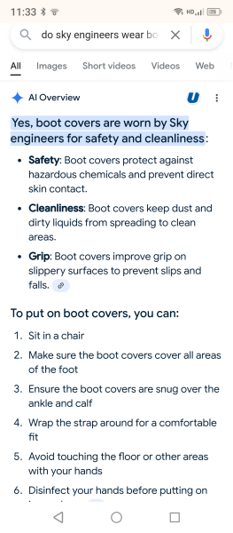 To ask engineer to take his shoes off?