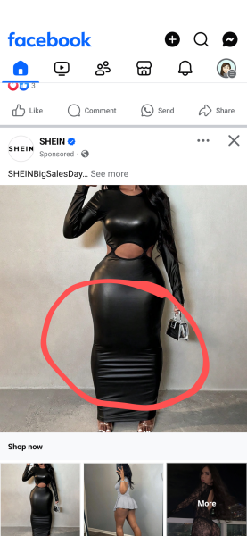 Why are all my Shein advert models 'backwards'?