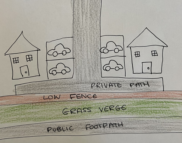 Neighbour climbs over the fence next to my house to get home.