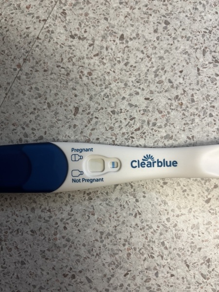 Clear blue evap line or positive