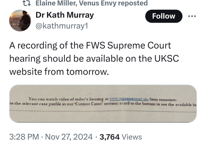 For Women Scotland in Supreme court - thread 2