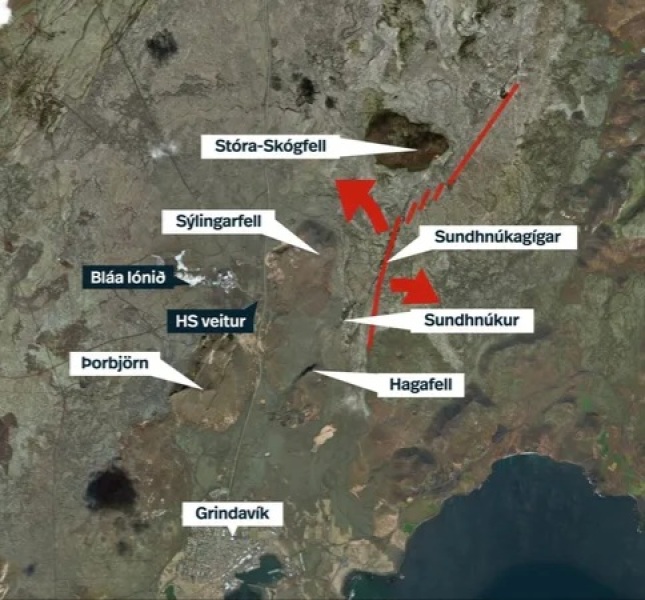 Iceland - possible eruption due near the Blue Lagoon