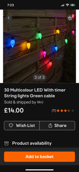 Vintage looking fairy lights