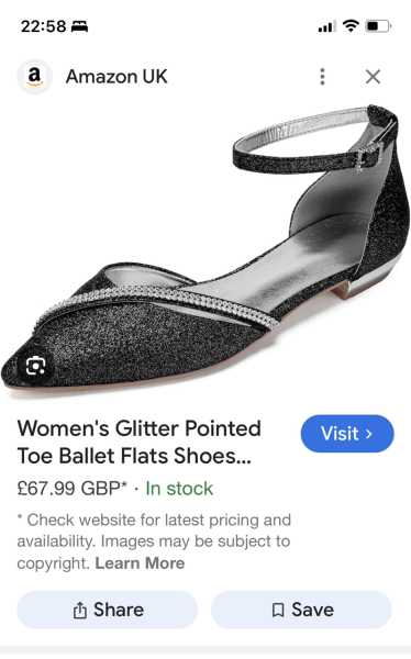 Flat shoes for Christmas party