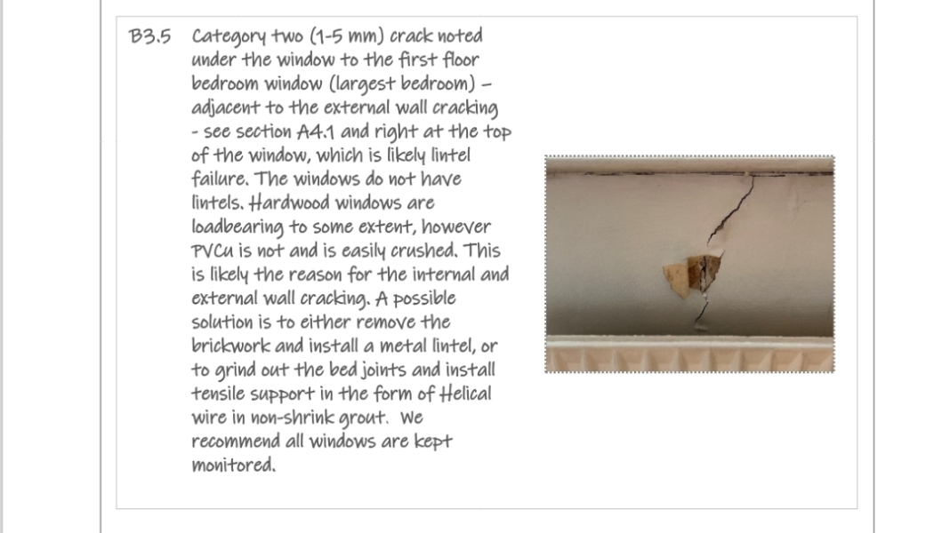 Subsidence or lintel failure - house purchase