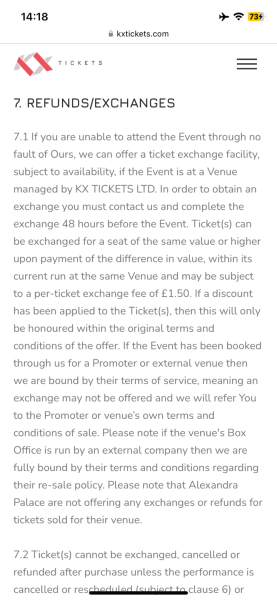 Theatre won't let me sell my tickets