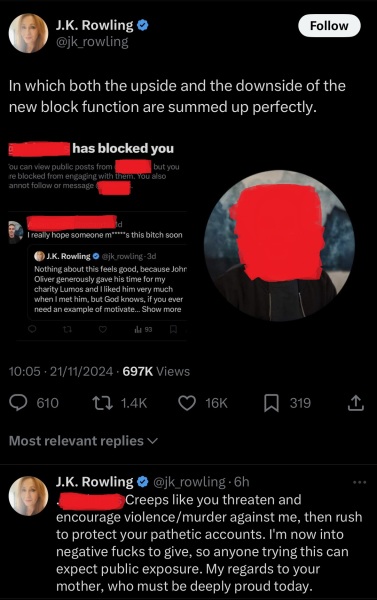 Variety on JK Rowling