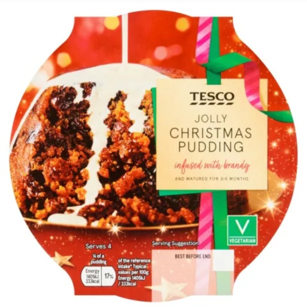 Christmas pudding that does not contain whole nuts