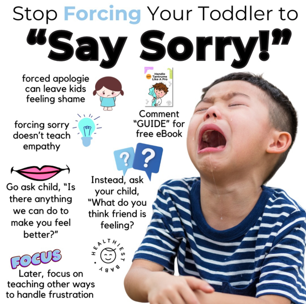 “Stop forcing your toddler to say sorry”