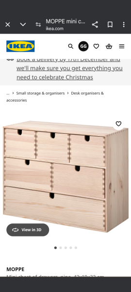 Painting IKEA mini storage chest of drawers