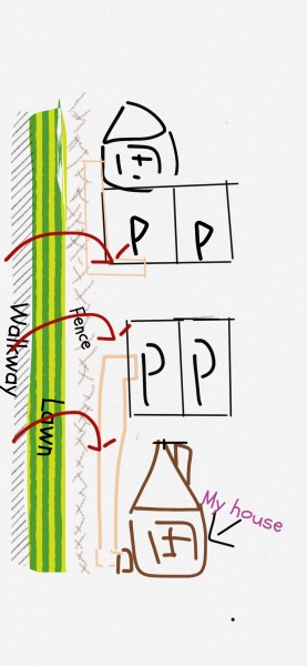 Neighbour climbs over the fence next to my house to get home.