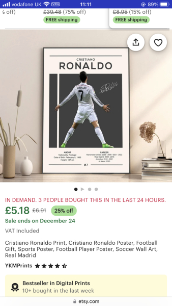 Anyone know where I can get football (Ronaldo) posters from?