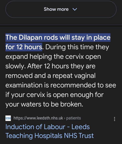 Midwife said at sweep…