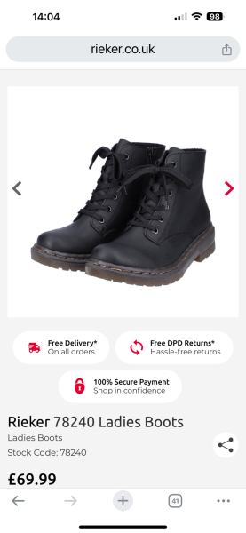 Please help me find a pair of black lace up ankle boots