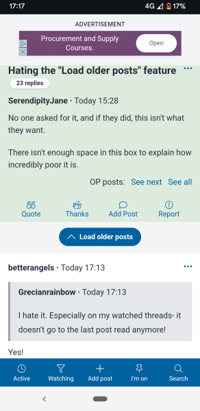 Hating the "Load older posts" feature