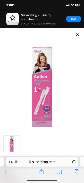 Saliva pregnancy tests