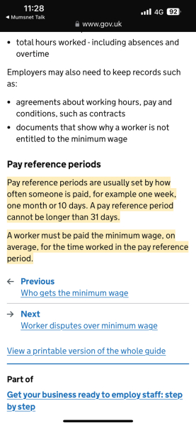 Not being paid minimum wage?