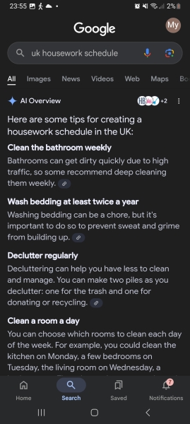 Google AI says wash your bedding at least twice a year?!