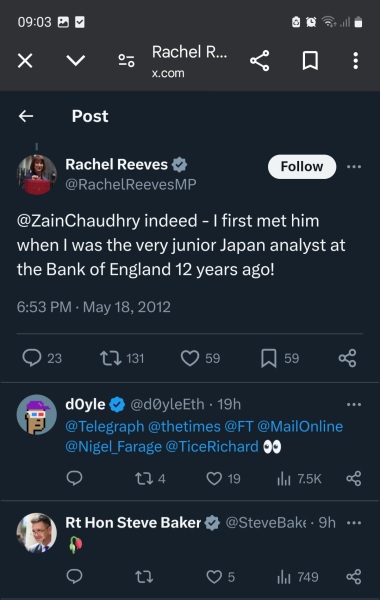 Rachel Reeves lied on her CV was not an “Economist”