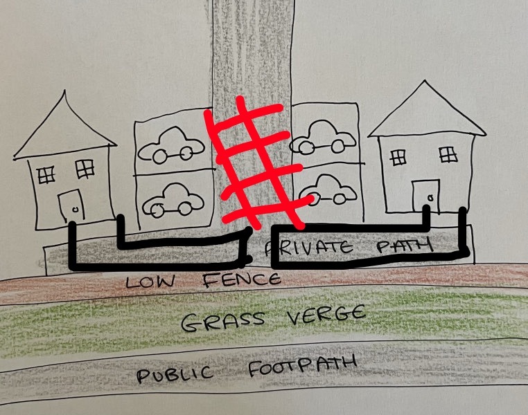 Neighbour climbs over the fence next to my house to get home.