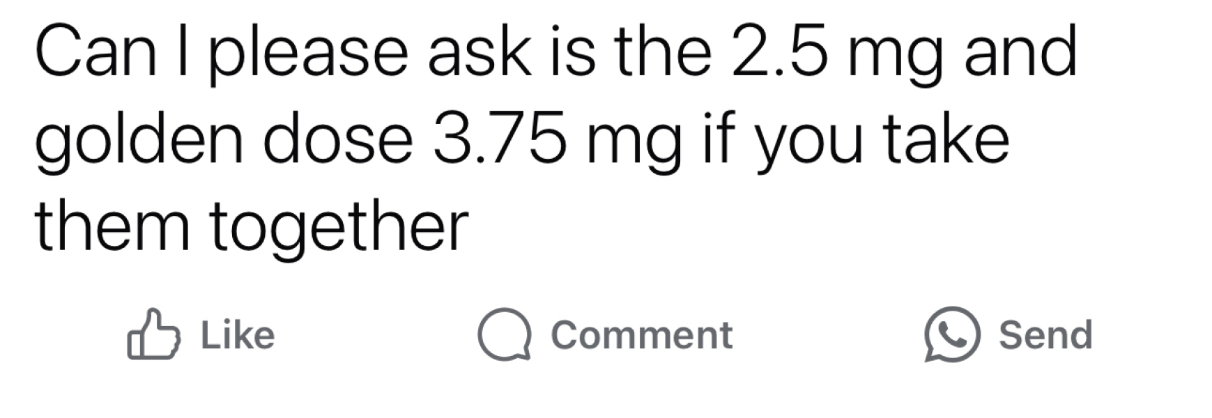 Golden dose question.