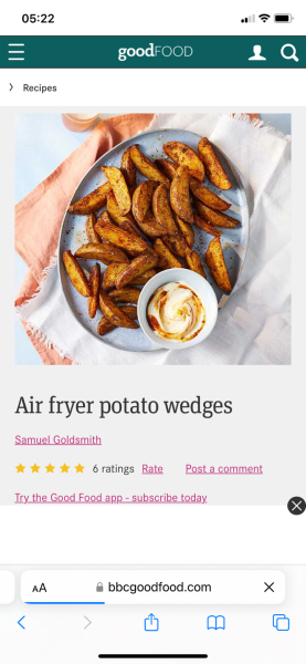 Today I've used my air fryer to ...