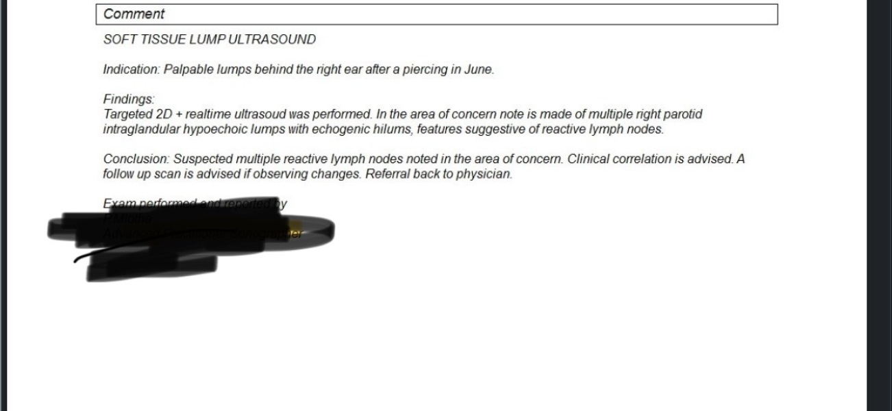 Can someone help me understand this ultrasound report thank you