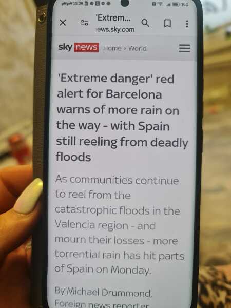 Will it safe to travel to bacelona this Sunday?