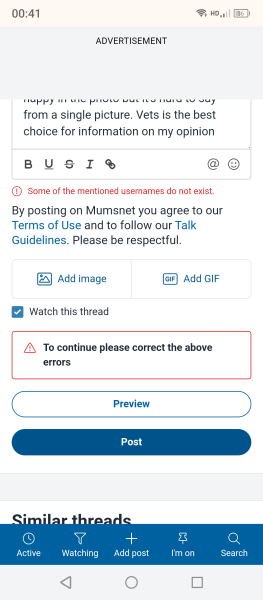 I've @ a name in error