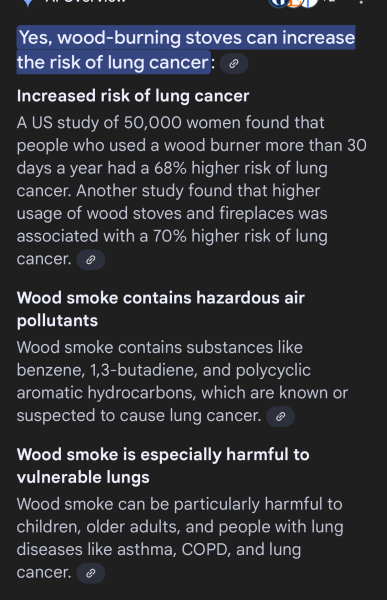 HIGHLIGHTING DANGER OF WOODBURNERS