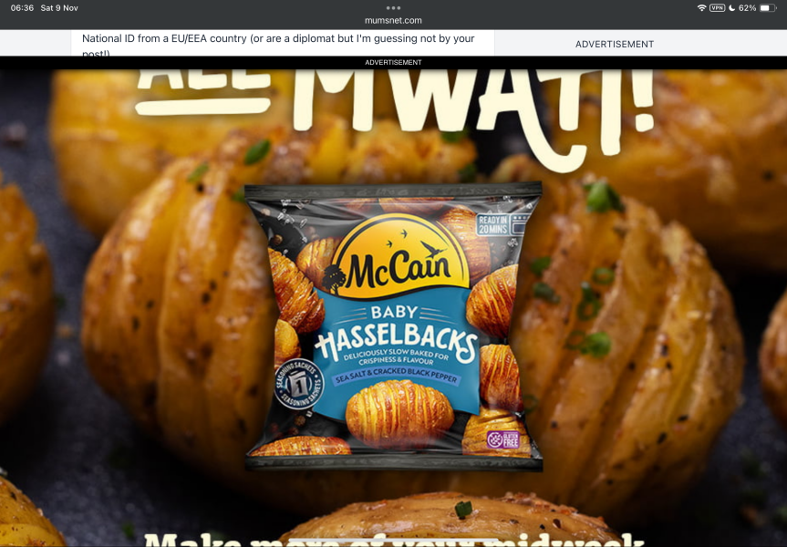 Huge adverts making site unusable