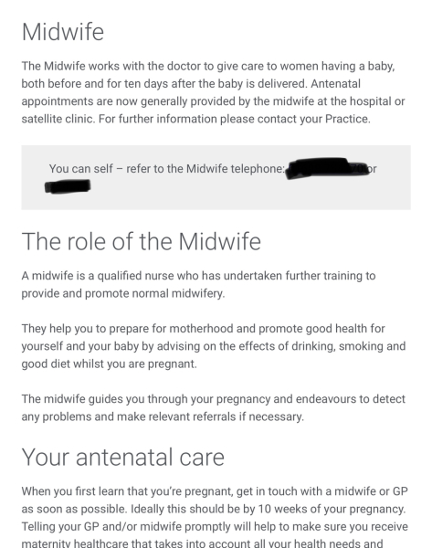 Cannot get a midwife appointment