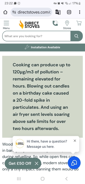 HIGHLIGHTING DANGER OF WOODBURNERS