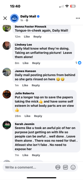 Women being nasty/body shaming other women