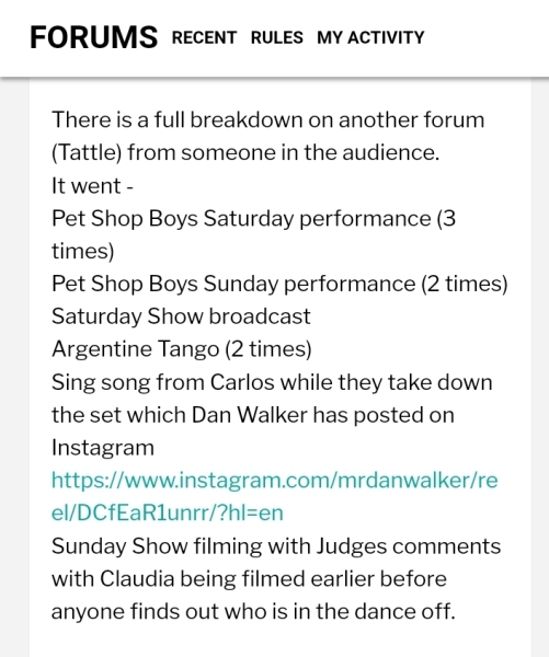 Strictly - filming at Blackpool