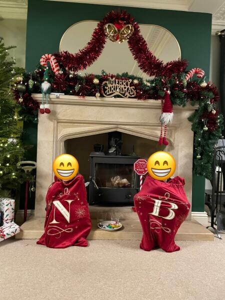 B&M initials velvet sacks support group
