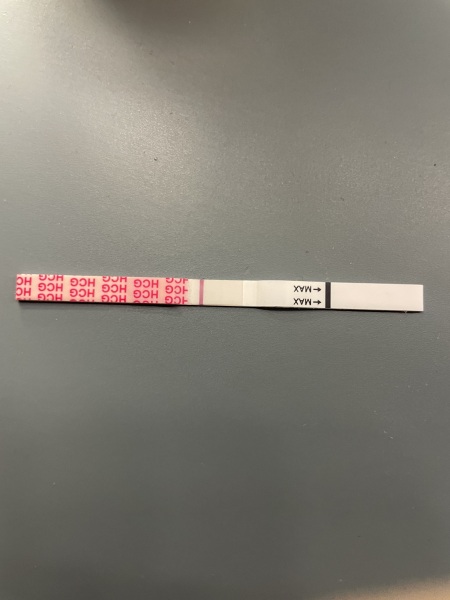 Very faint positive or evap?