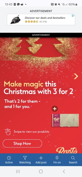 Huge adverts making site unusable