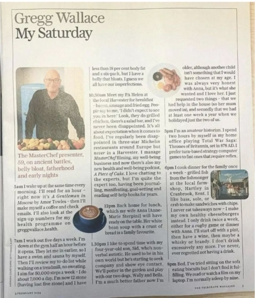 To want the tea on Gregg Wallace? 👀👀👀