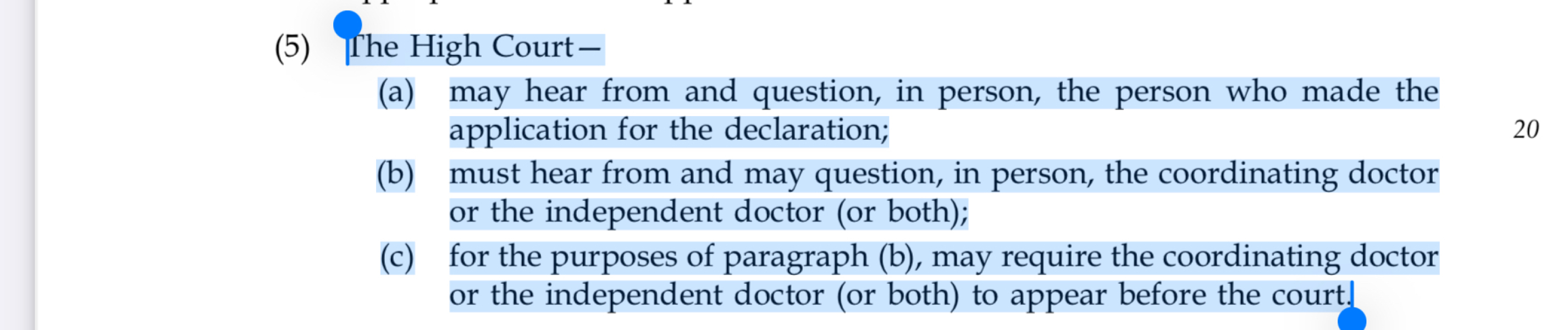 To say that if the assisted dying bill isn't passed....