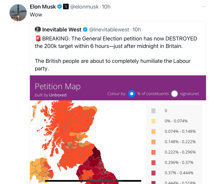 What is elon musk problem with Britain?