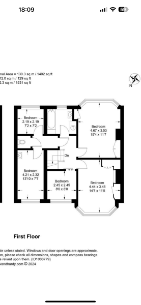 Change a 5 bed to a 4 bed for a bigger bathroom